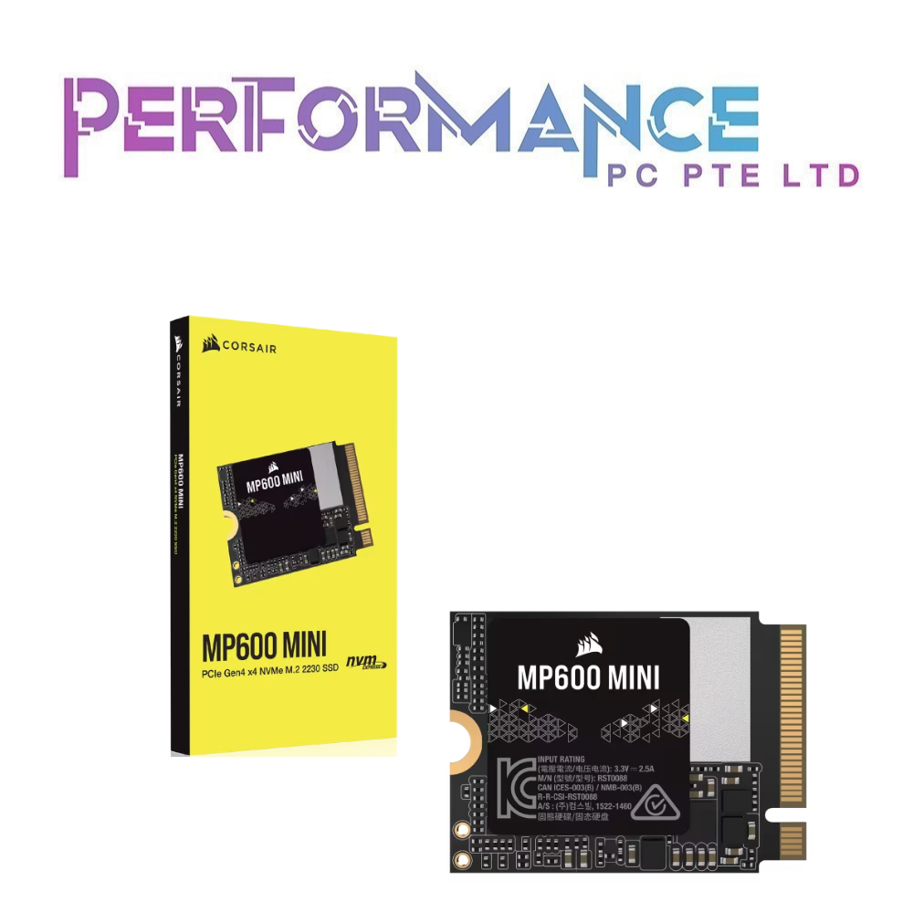 Corsair MP600 CORE MINI  2TB (Gen4) PCIe x4 NVMe M.2 2230 SSD (5 YEARS WARRANTY BY CONVERGENT SYSTEMS PTE LTD)
