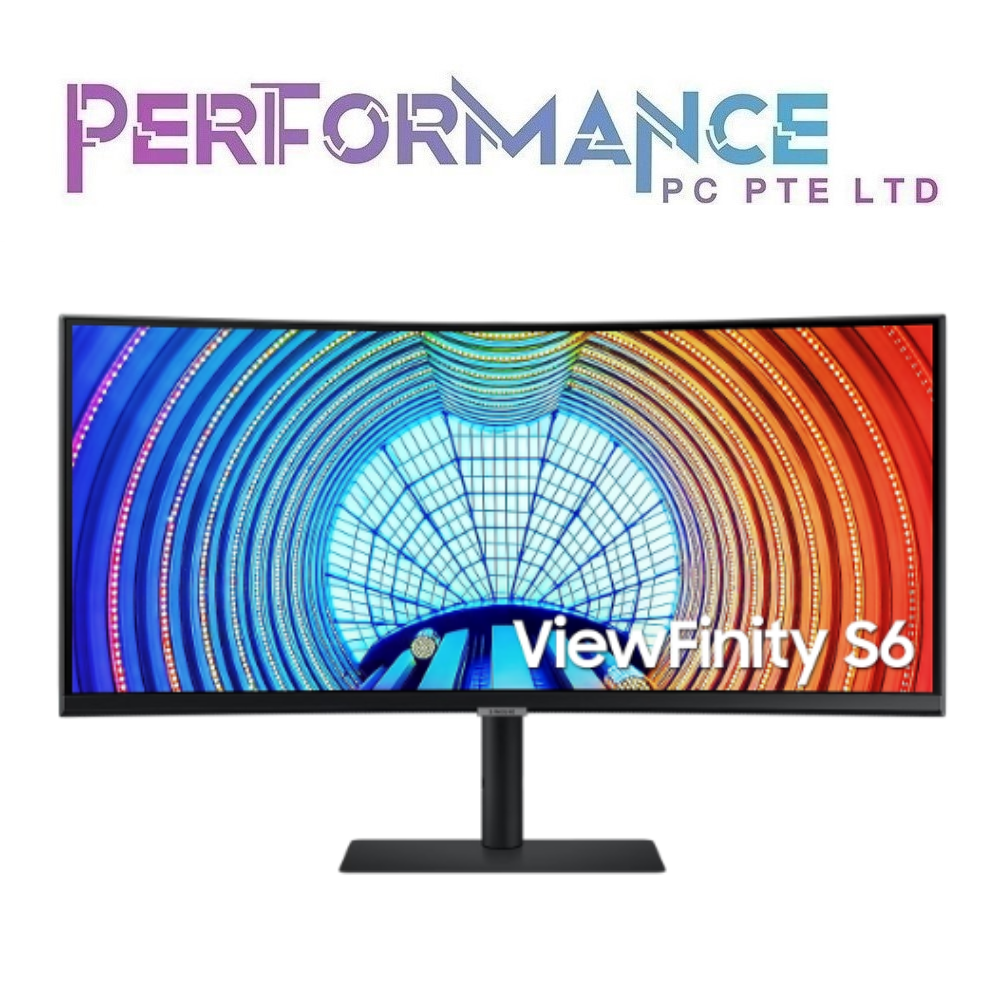 Samsung LS34A650UBEXXS 34" ViewFinity S6 Ultra-WQHD Monitor Curved Monitor Resp. Time 5ms Refresh Rate Max 100Hz (3 YEARS WARRANTY BY BAN LEONG TECHNOLOGIES PTE LTD)