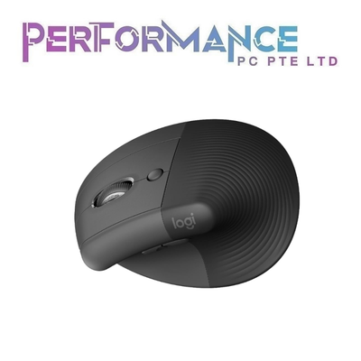 LOGITECH LIFT VERTICAL MOUSE DPI RANGE 400-4000 dpi Supported by Logi Options+ on Windows and macOS - Graphite (2 YEARS WARRANTY BY BAN LEONG TECHNOLOGY PTE LTD)