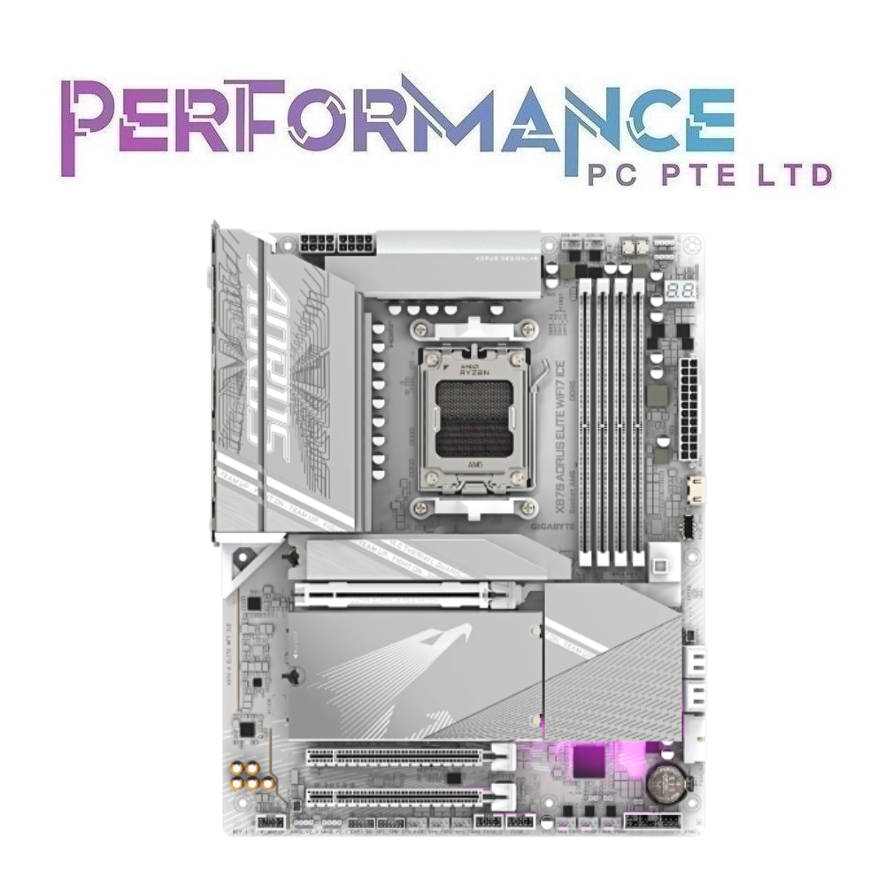 Gigabyte X870 X 870 Aorus Elite Wifi 7 Ice DDR5 AM5 ATX Gaming Mobo Motherboard (3 YEARS WARRANTY BY CDL TRADING PTE LTD)