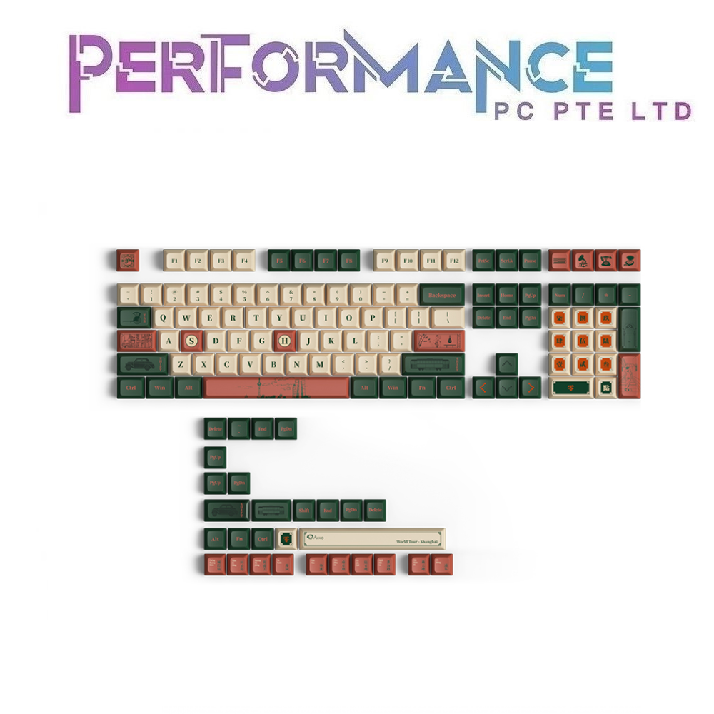 AKKO World Tour Shanghai JDA keycaps (136pcs) (1 YEARS WARRANTY BY TECH DYNAMIC PTE LTD)