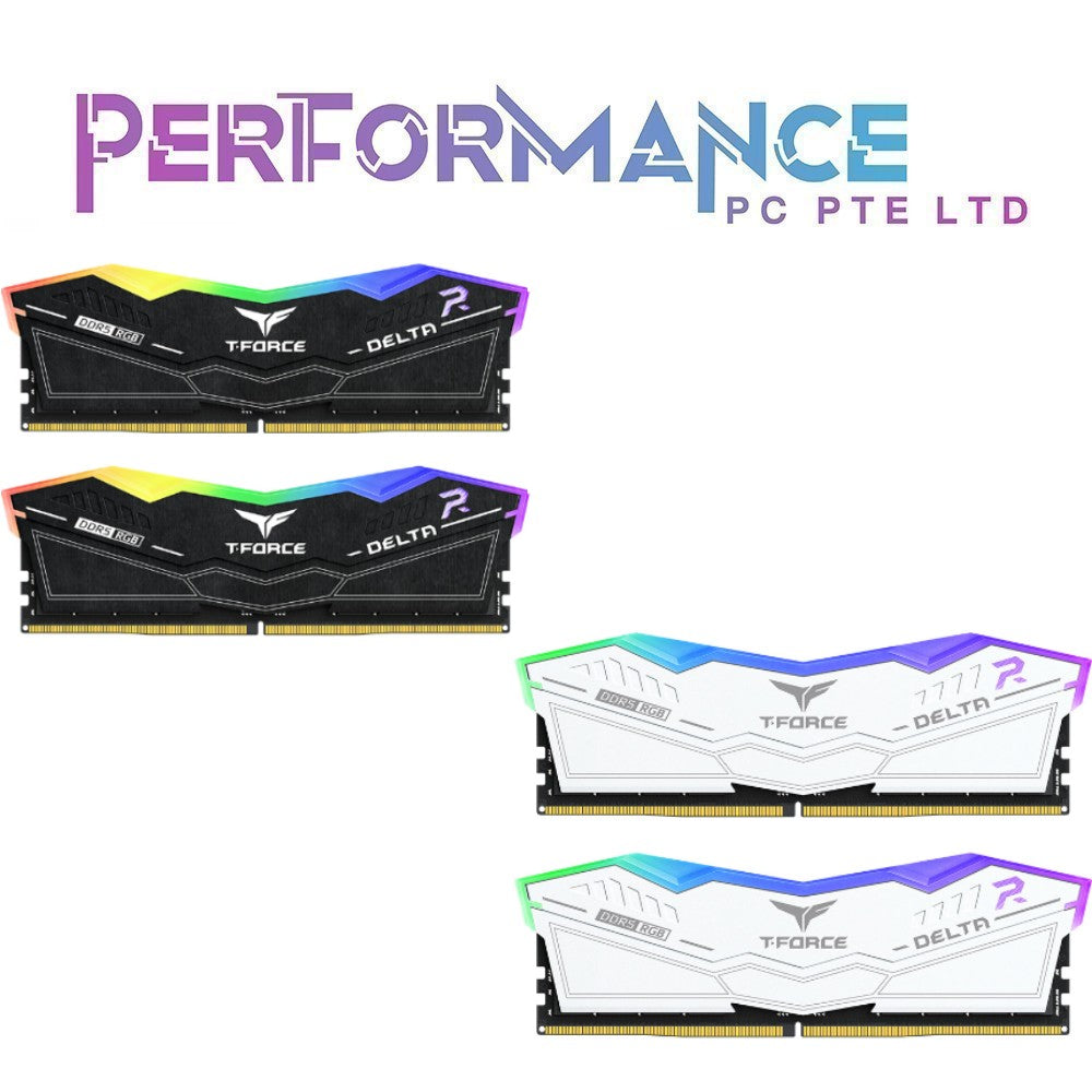 TeamGroup TEAM DELTA ARGB RAM 2x16GB CL28 / 2x32GB CL38 6000 DDR5 BLACK/WHITE (LIMITED LIFETIME WARRANTY BY AVERTEK ENTERPRISES PTE LTD)