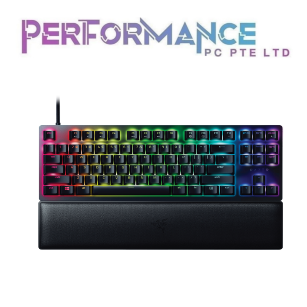 Razer Huntsman V2 Tenkeyless - Optical Gaming Keyboard (Clicky Purple Switch)(Linear Red Switch) - Black / QUARTZ EDITION (1 YEAR WARRANTY BY BAN LEONG TECHNOLOGY PTE LTD)