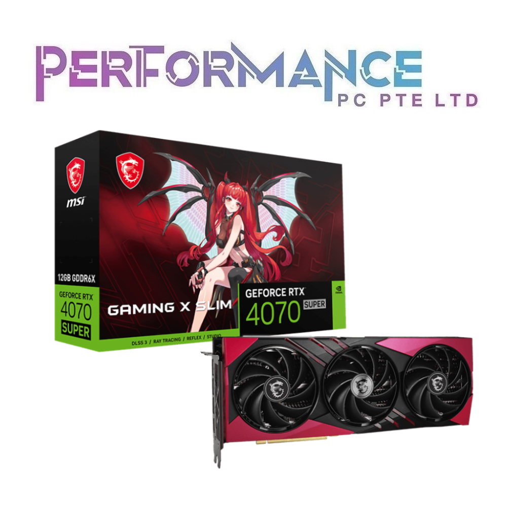 MSI GeForce RTX 4070 RTX4070 SUPER 12G GAMING X SLIM MLG (3 YEARS WARRANTY BY BAN LEONG TECHNOLOGY PTE LTD)