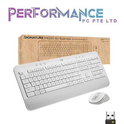 LOGITECH SIGNATURE MK650 COMBO FOR BUSINESS KEYBOARD AND MOUSE - Graphite / Off-White (2 YEARS WARRANTY BY BAN LEONG TECHNOLOGY PTE LTD)