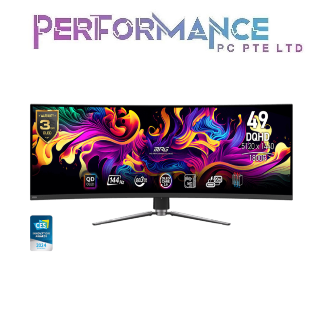 MSI MPG 491CQP QD-OLED Curved Gaming Monitor (3 YEARS WARRANTY BY CORBELL TECHNOLOGY PTE LTD)