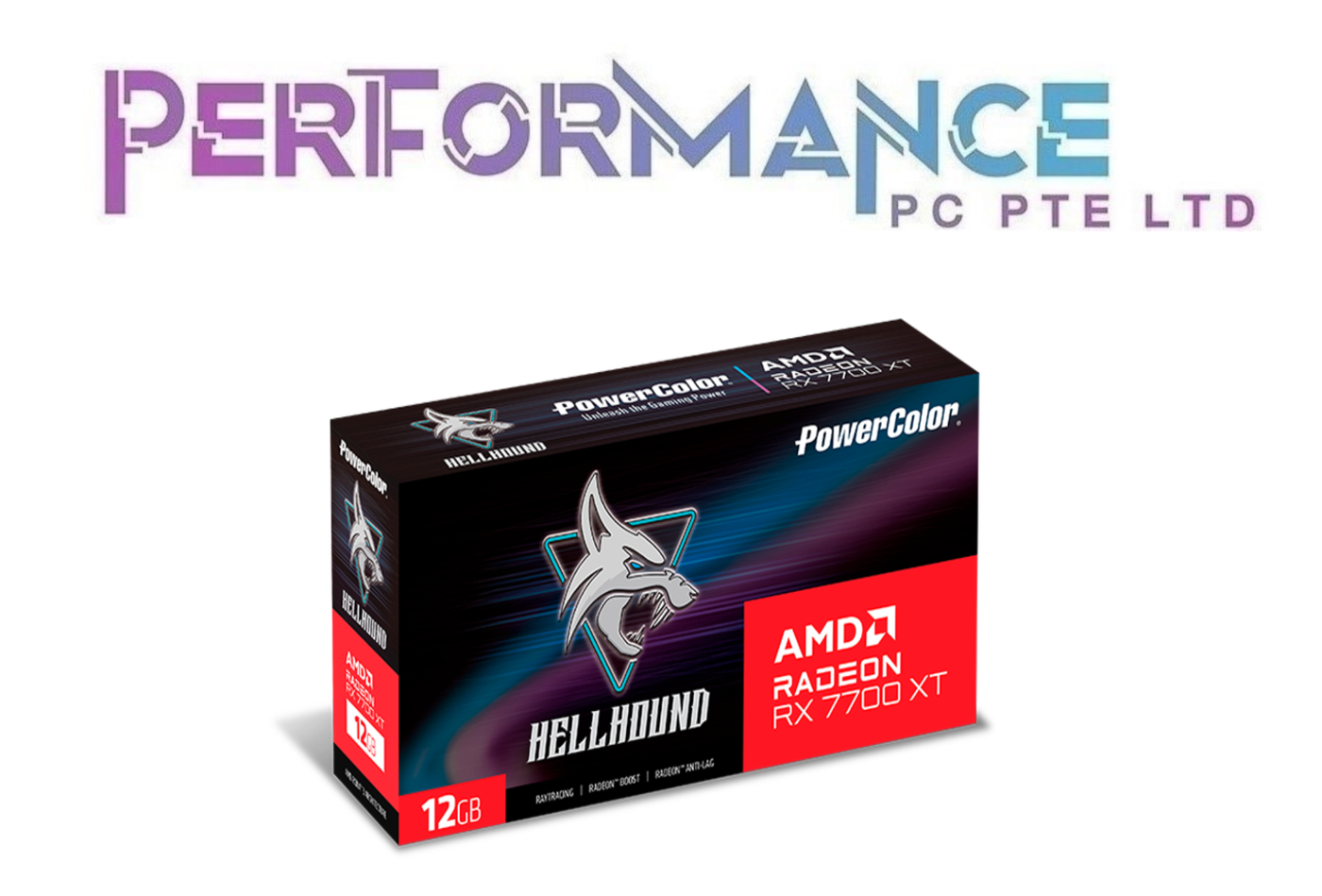 PowerColour Hellhound AMD Radeon RX 7700 XT RX7700XT RX 7700XT 12GB GDDR6 (3 YEARS WARRANTY BY BAN LEONG TECHNOLOGIES PTE LTD)