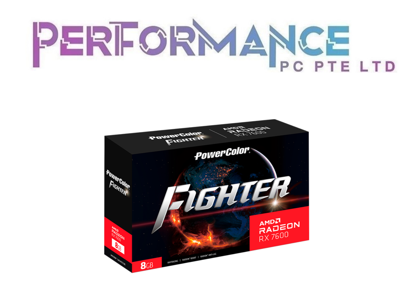 PowerColour Fighter AMD Radeon RX 7600 RX7600 8GB GDDR6 (3 YEARS WARRANTY BY BAN LEONG TECHNOLOGIES PTE LTD)