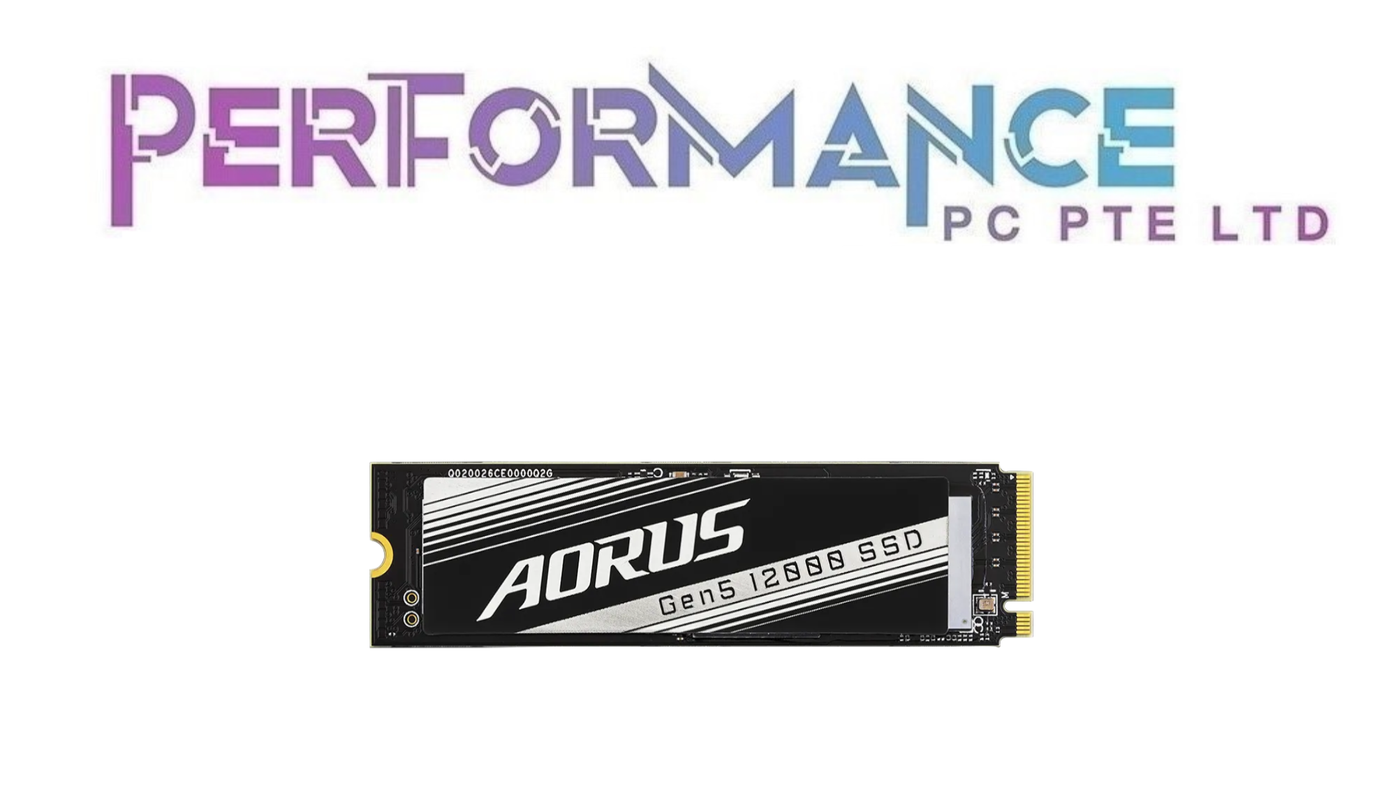 GIGABYTE AORUS GEN5 12000 SSD | PCI-Express 5.0x4, NVMe 2.0 M.2 2280 - 1TB (5 YEARS WARRANTY BY CDL TRADING PTE LTD)