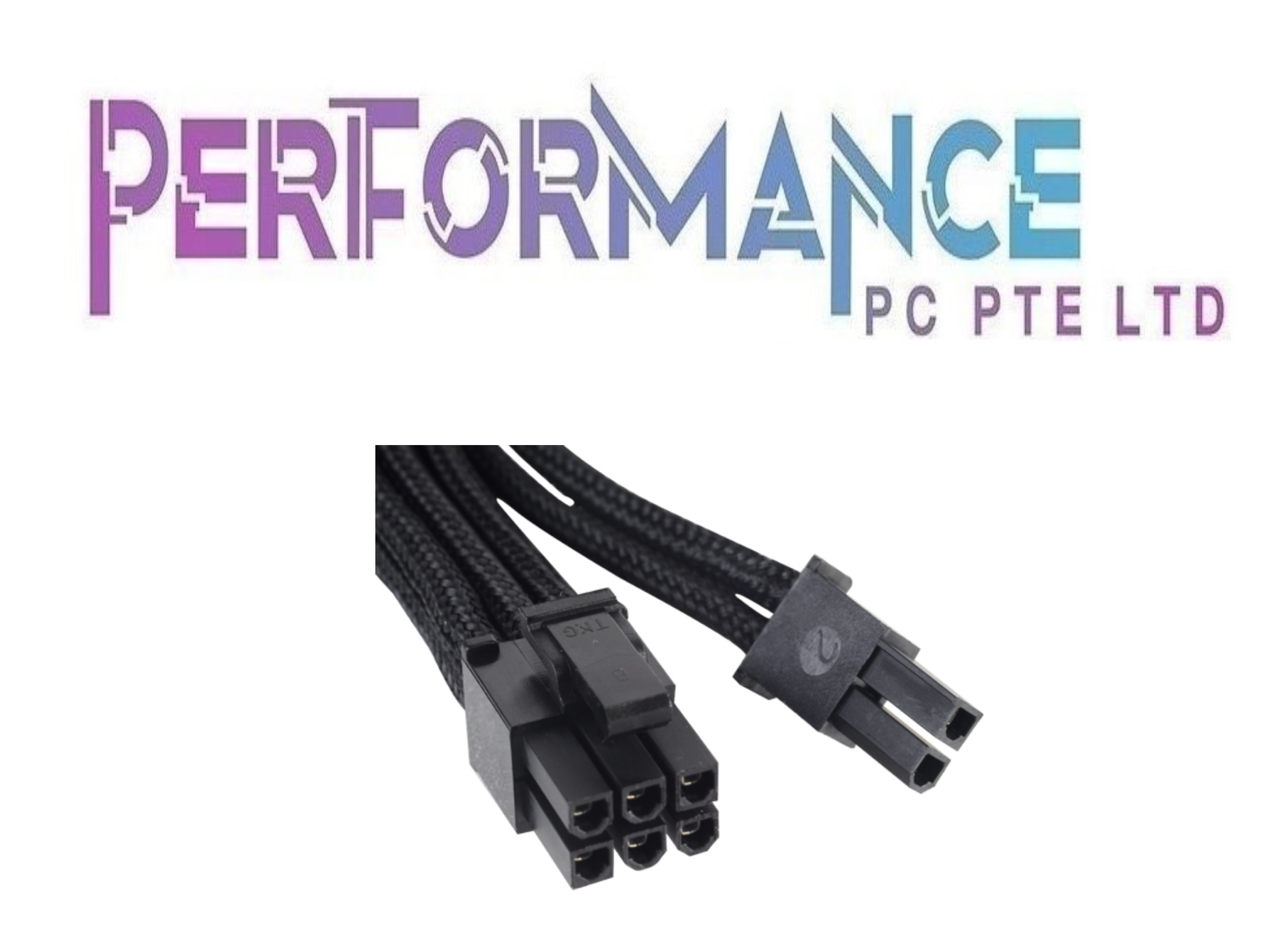SILVERSTONE PCIE 8 PIN TO 6+2 PIN CABLE ( SST-PP06B-PCIE55 ) ( SST - P ...