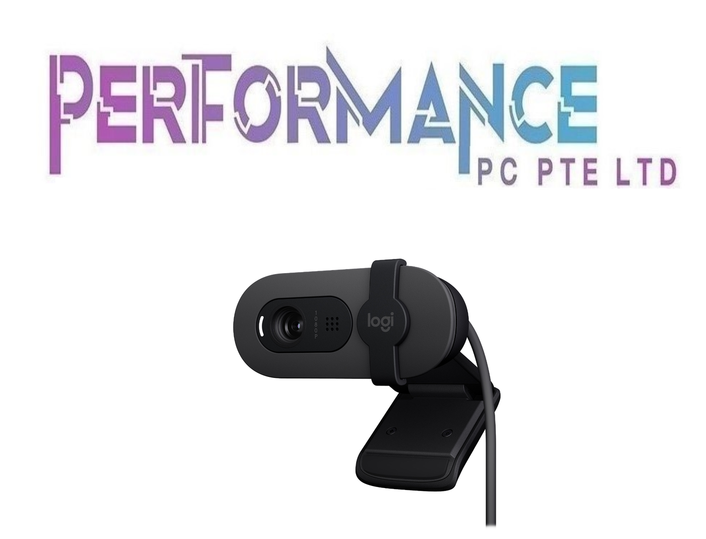 LOGITECH BRIO 100 Full HD 1080p webcam with auto-light balance, integrated privacy shutter, and built-in mic (1 YEARS WARRANTY BY BAN LEONG TECHNOLOGIES PTE LTD)