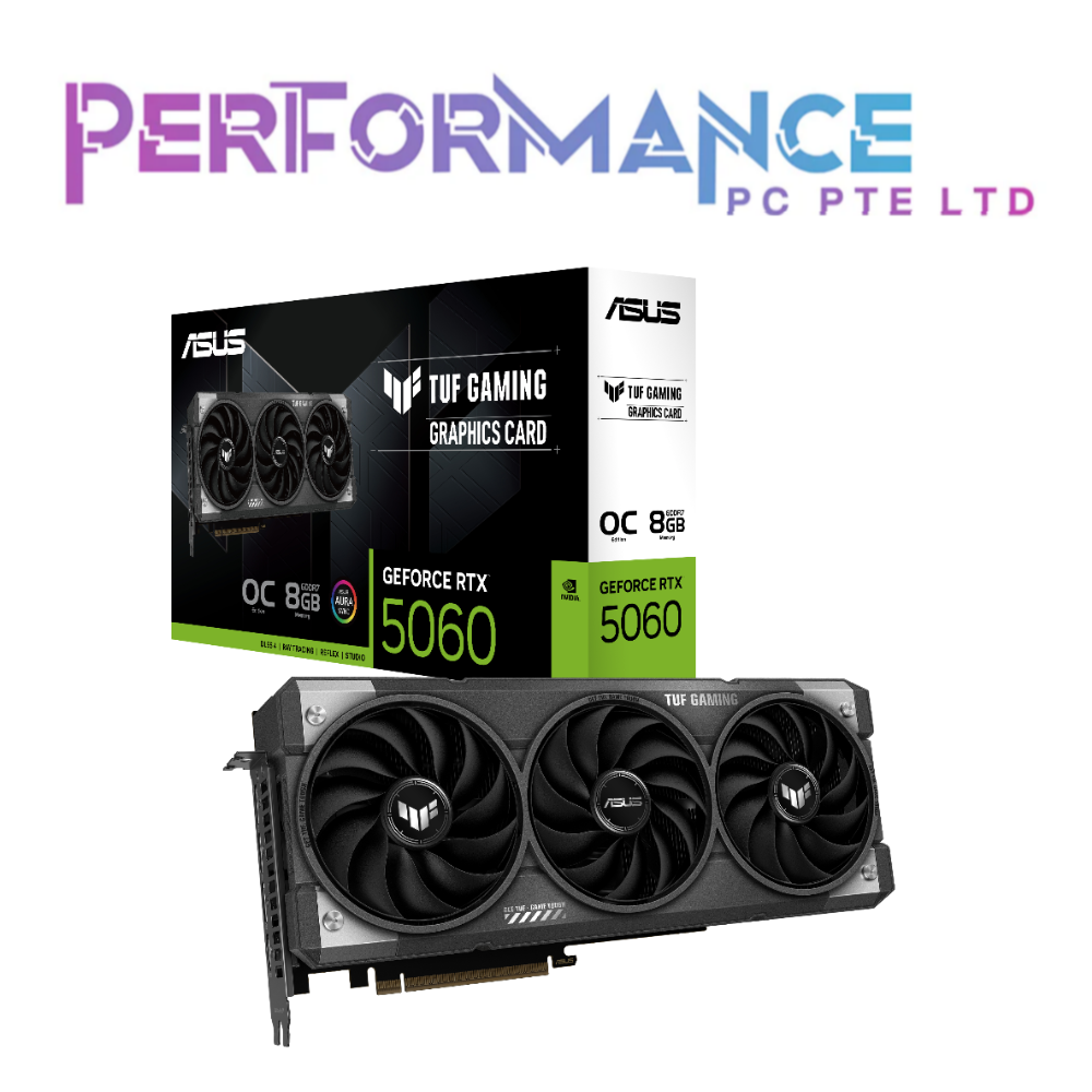 ASUS TUF Gaming GeForce RTX™ 5060 8GB GDDR7 OC Edition GRAPHICS CARD (3 YEARS WARRANTY BY BAN LEONG TECHNOLOGIES)