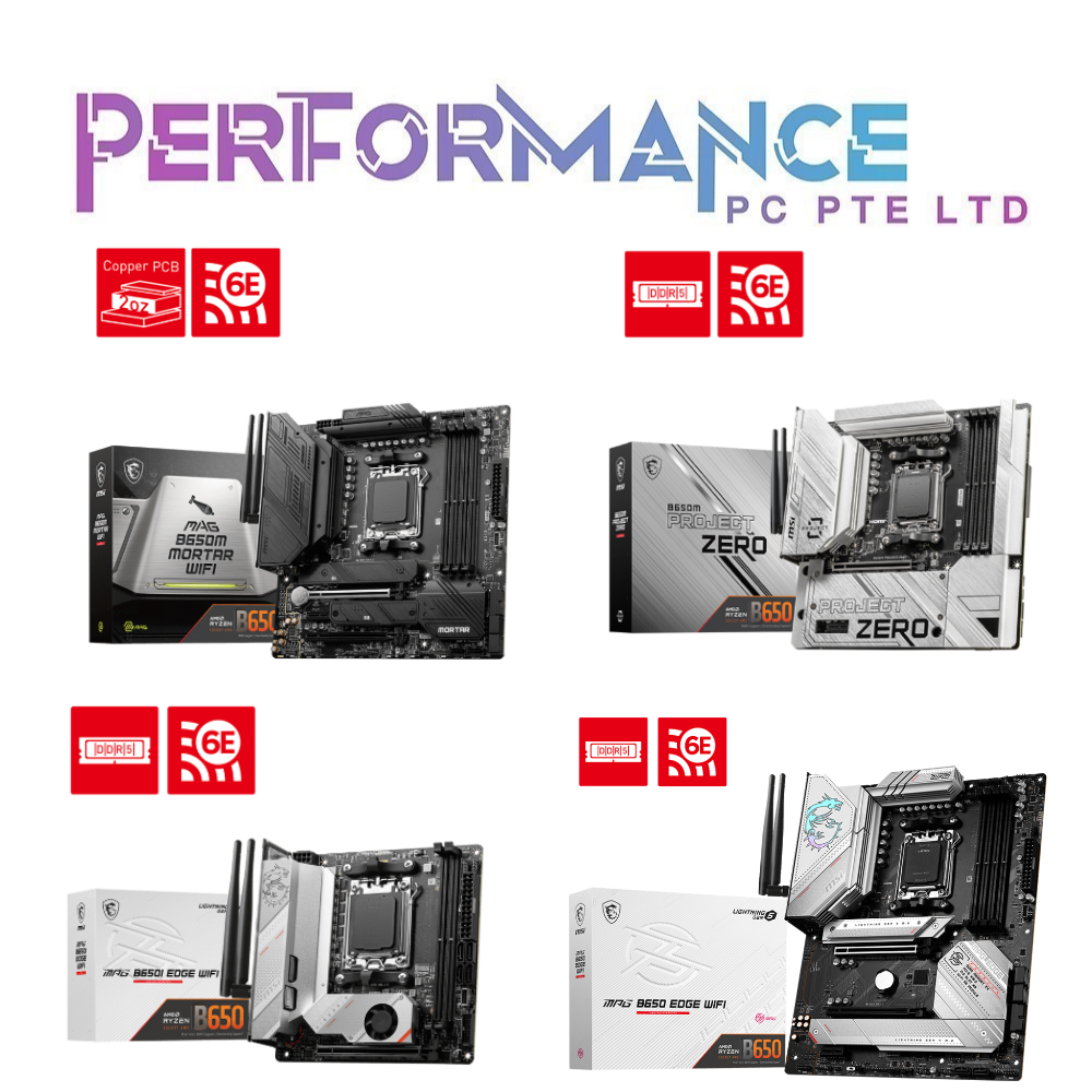 MSI Motherboard + CPU Bundle B650M MORTAR WIFI / B650M PROJECT ZERO / B650I EDGE WIFI / MPG B650 EDGE WIFI + AMD CPU