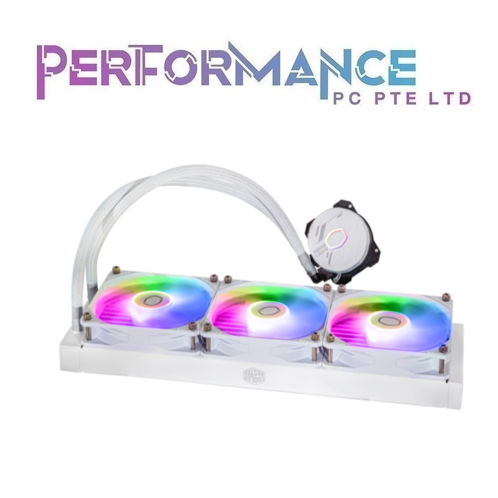 CoolerMaster MASTERLIQUID 360L CORE ARGB White CPU AIO COOLER - Black / White (2 YEARS WARRANTY BY BAN LEONG TECHNOLOGIES PTE LTD)