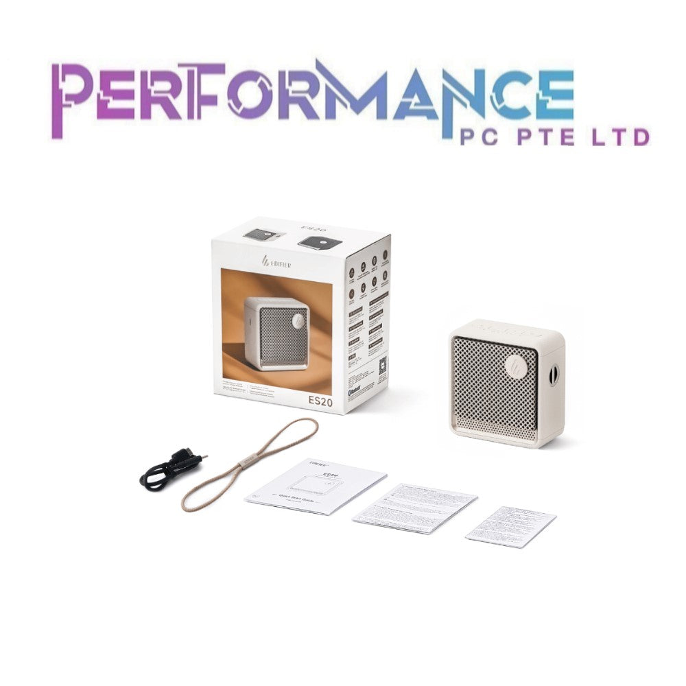 EDIFIER ES20 PORTABLE MINI BLUETOOTH SPEAKER BLACK/WHITE (1 YEAR WARRANTY BY BAN LEONG TECHNOLOGIES PTE LTD)