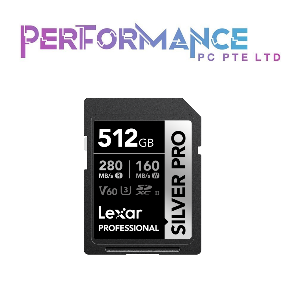 LEXAR PROFESSIONAL SILVER PRO SDXC UHS-II CARD 64GB/128GB/256GB/5152GB/1TB (2 YEARS WARRANTY BY TECH DYNAMIC PTE LTD)