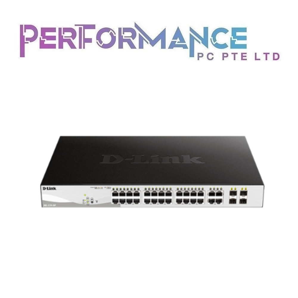 D-LINK 1210-28P 28-port Fast Ethernet Smart Managed PoE (193W) Switch with 4-port Gigabit Uplinks (LIFE TIME WARRANTY BY BAN LEONG TECHNOLOGY PTE LTD)