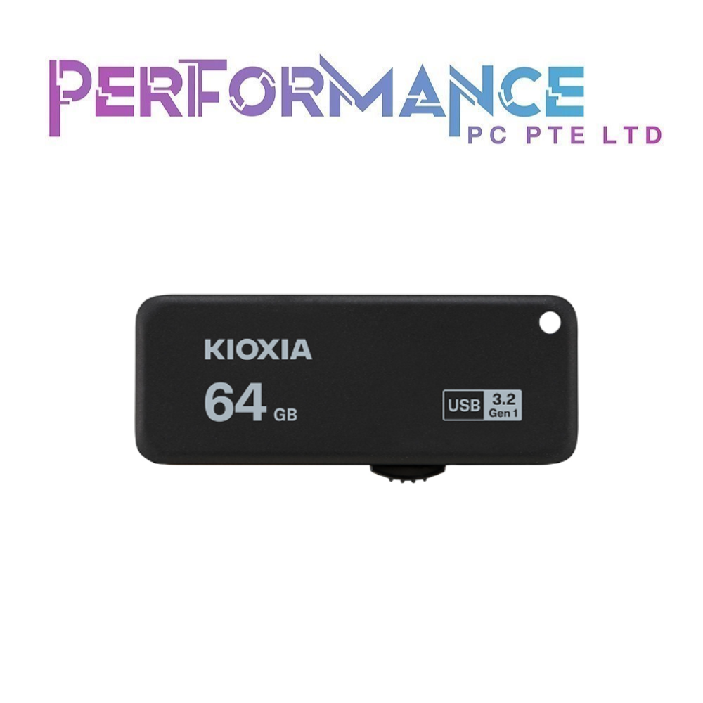 KIOXIA TransMemory U365 USB3.2  Gen 1 R150 USB Flash Drive 64GB/128GB/256GB Black (5 YEARS WARRANTY BY KIOXIA PTE LTD)