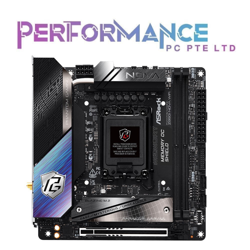 ASRock Phantom Gaming Z890 Nova WiFi LGA1851 PCIe5.0 DDR5 ATX Motherboard (3 YEARS WARRENTY BY TECH DYNAMIC)