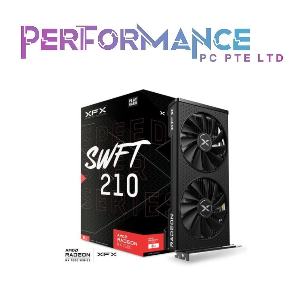 XFX SPEEDSTER SWFT 210 AMD Radeon RX7600 RX 7600 Core Edition Graphic Card GPU (3 YEARS WARRANTY BY TECH DYNAMIC PTE LTD)