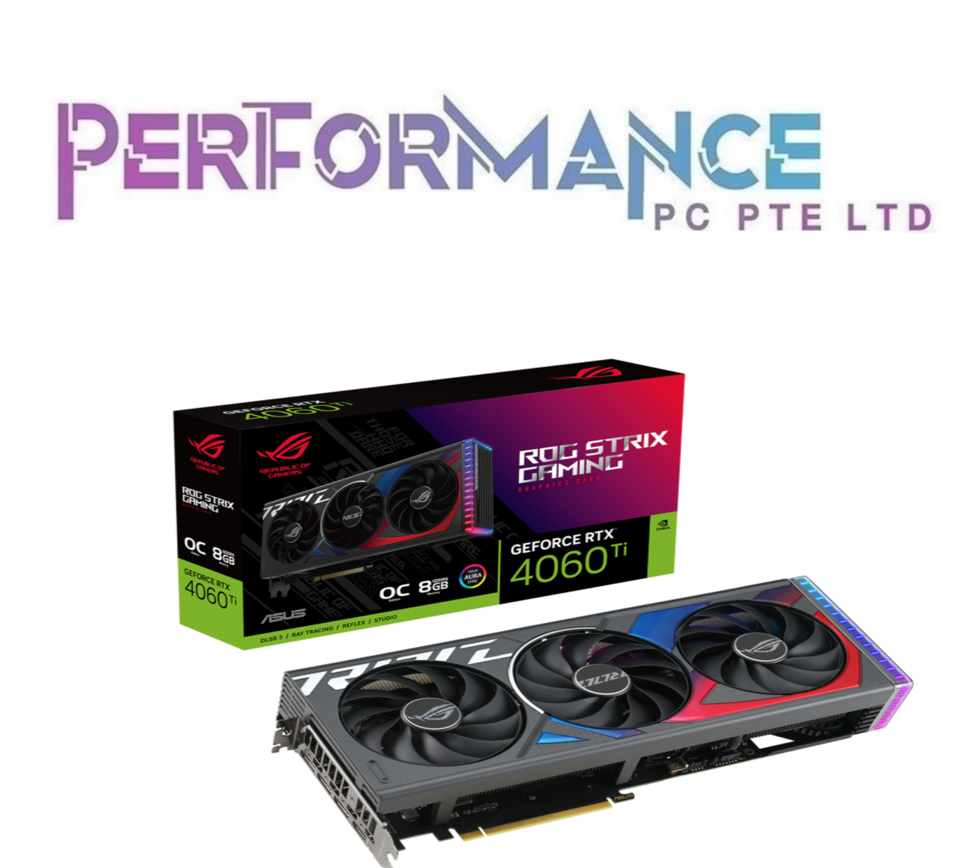 ASUS ROG STRIX GEFORCE RTX 4060 Ti RTX4060 Ti RTX 4060 Ti 8GB GDDR6 OC EDITION GRAPHIC CARD (3 YEARS WARRANTY BY AVERTEK ENTERPRISES PTE LTD)