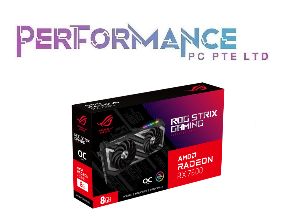 ROG STRIX RADEON RX 7600 RX7600 OC Edition 8GB GDDR6 GRAPHICS CARD (3 YEARS WARRANTY BY AVERTEK ENTERPRISES PTE LTD)