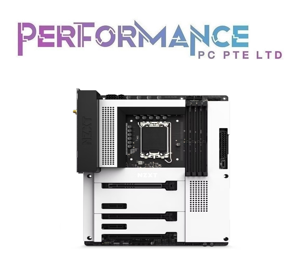 NZXT N7 Z790 WHITE/BLACK - DDR5 WIFI AX ATX MOTHERBOARD (3 YEARS WARRANTY BY TECH DYNAMIC PTE LTD)