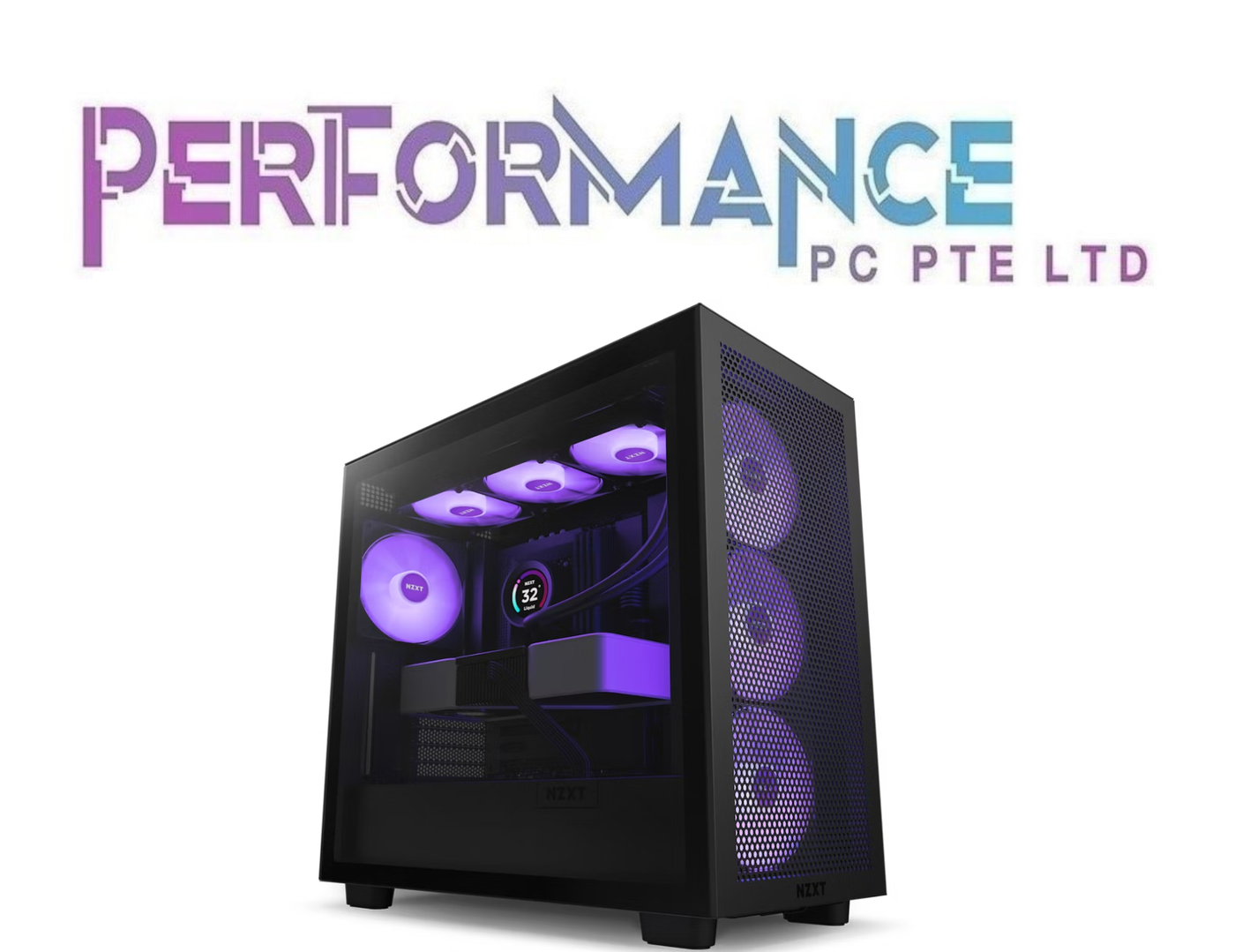 NZXT H7 Flow RGB - Black/White ATX Mid-Tower with RGB Fans (2 YEARS WARRANTY BY TECH DYNAMIC PTE LTD)