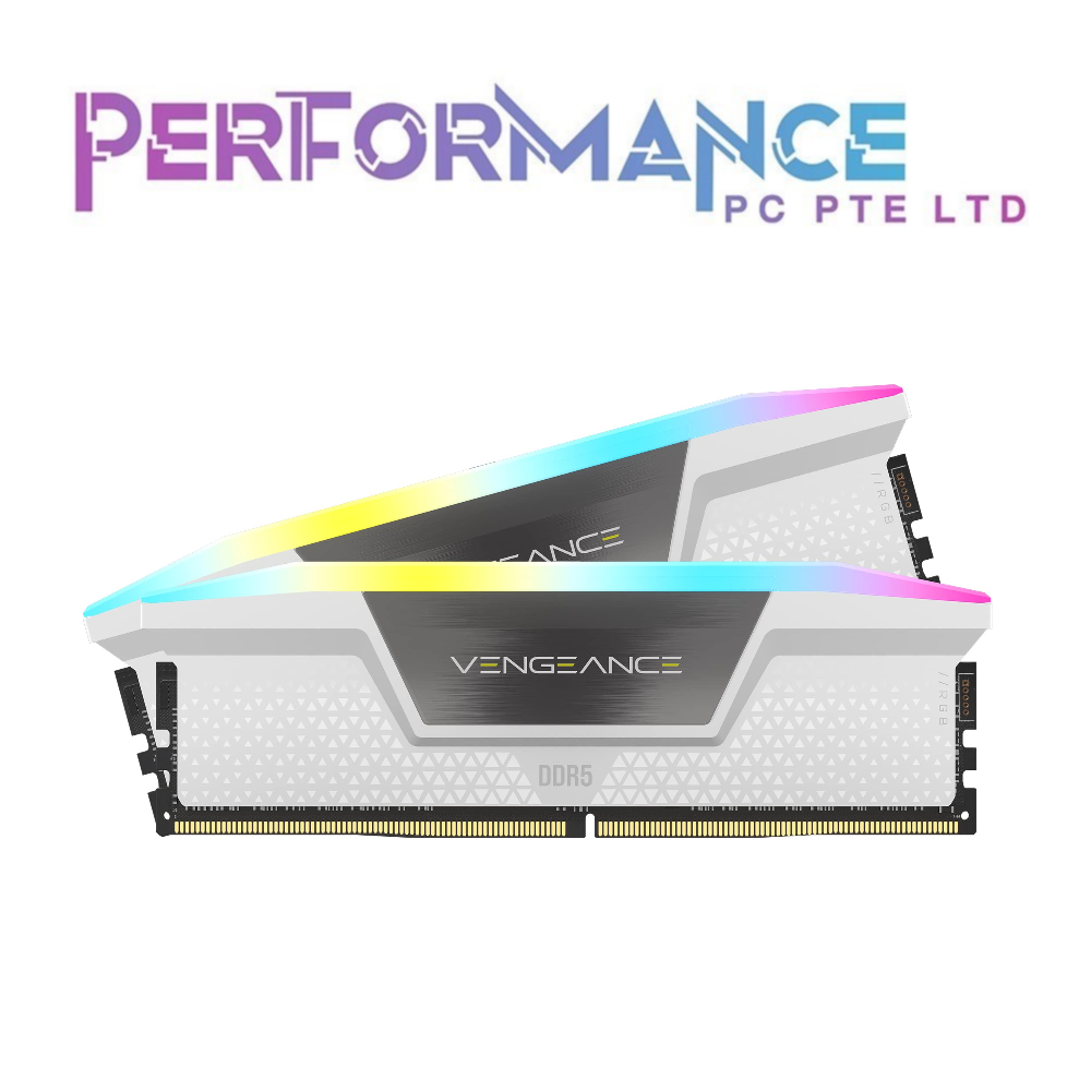 CORSAIR VENGEANCE RGB DDR5 2X16 6400/6600 CL36/CL38 1.35V BLACK/ WHITE (FOR INTEL) (LIMITED LIFETIME WARRANTY BY CONVERGENT SYSTEMS)