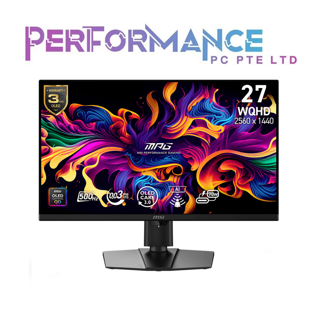 MSI MPG 271QR QD-OLED X50 26.5 INCH MONITOR QD-OLED 2560 x 1440 (WQHD) (3 YEARS WARRANTY BY CORBELL TECHNOLOGIES PTE LTD