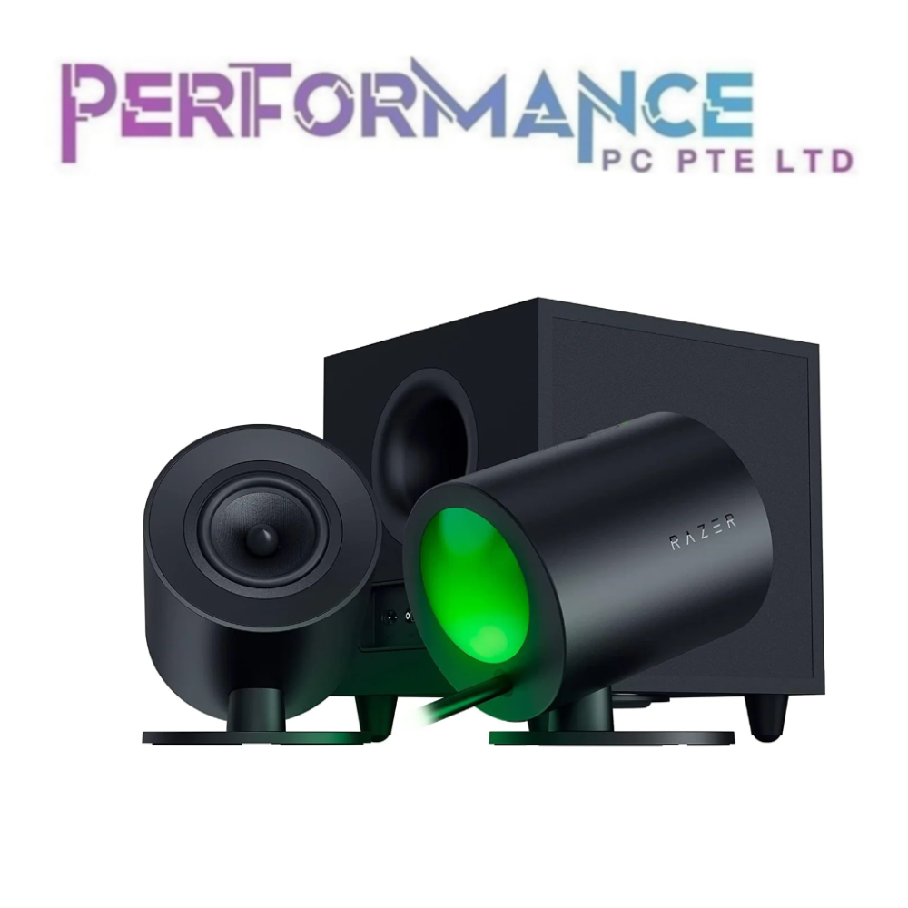 Razer Nommo V2 - Full-Range 2.1 PC Gaming Speakers with Wired Subwoofer - EU/IDN + UK/MY/SG/UAE Packaging (1 YEAR WARRANTY BY BAN LEONG TECHNOLOGY PTE LTD)