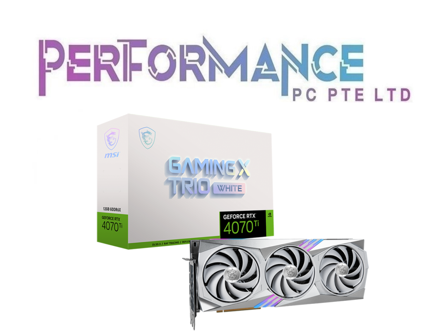 GeForce RTX 4070 Ti RTX4070 Ti RTX 4070Ti GAMING X TRIO WHITE 12G GRAPHIC CARD (3 YEARS WARRANTY BY CORBELL TECHNOLOGY PTE LTD)