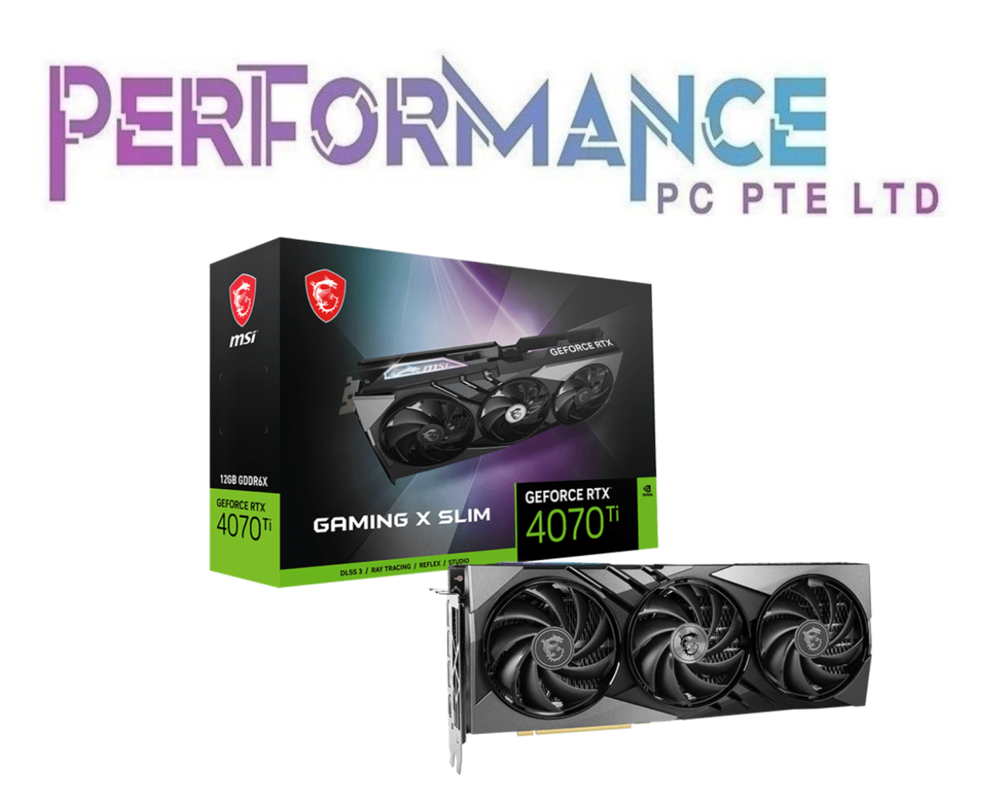 GeForce RTX 4070 Ti RTX4070 Ti RTX 4070Ti  GAMING X SLIM 12G GRAPHIC CARD (3 YEARS WARRANTY BY CORBELL TECHNOLOGY PTE LTD)