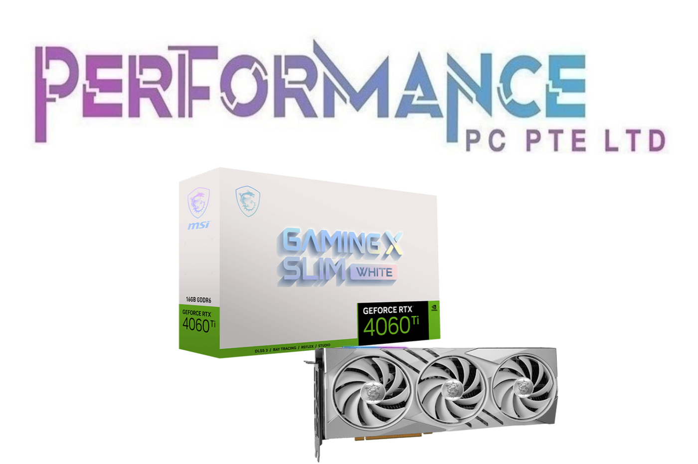 MSI GeForce RTX 4060 Ti GAMING X SLIM WHITE 16G GRAPHIC CARD (3 YEARS WARRANTY BY CORBELL TECHNOLOGY PTEL LTD)