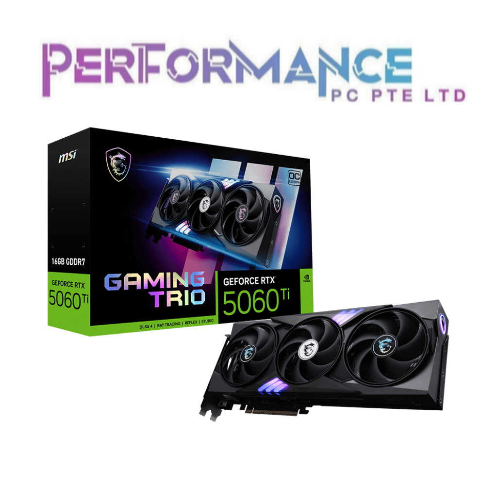 MSI GeForce RTX 5060 Ti 5060Ti 16G GAMING TRIO OC GRAPHICS CARD (3 YEARS WARRANTY BY CORBELL TECHNOLOGY PTE LTD)