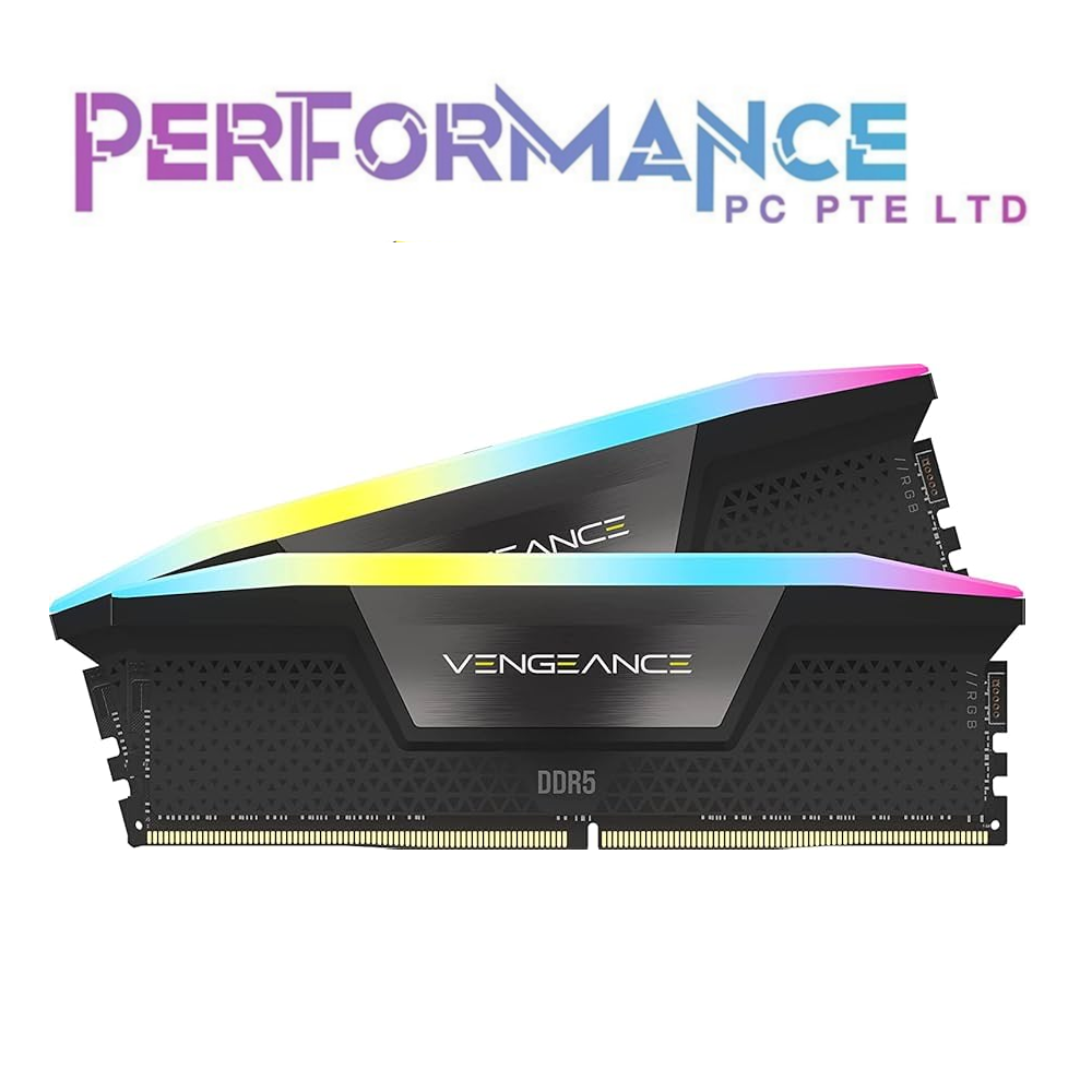 CORSAIR VENGEANCE RGB DDR5 (2x16GB/2x32GB) CL36/CL40 1.30V (FOR INTEL) BLACK/ WHITE (LIMITED LIFETIME WARRANTY)
