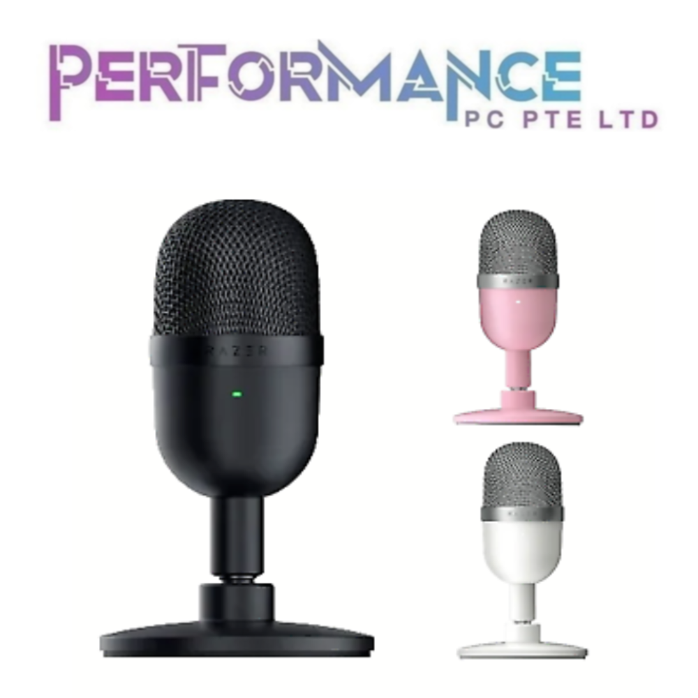 Razer Seiren Mini - Ultra-Compact Condenser Microphone - FRML Packaging - Black / White / Pink (1 YEAR WARRANTY BY BAN LEONG TECHNOLOGY PTE LTD)