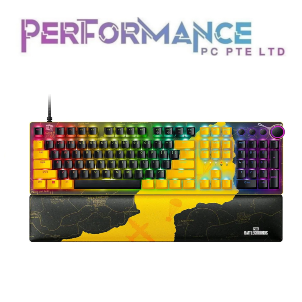 Razer Huntsman V2 - Optical Gaming Keyboard - PUBG: Battlegrounds Edition (Linear Optical Switch) - World Packaging (1 YEAR WARRANTY BY BAN LEONG TECHNOLOGY PTE LTD)