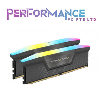 CORSAIR VENGEANCE RGB DDR5(2x16GB/2x24GB/2x32GB/2x48GB)6000Mhz/6400Mhz 1.40V Black (FOR INTEL)(LIMITED LIFETIME WARRANT)