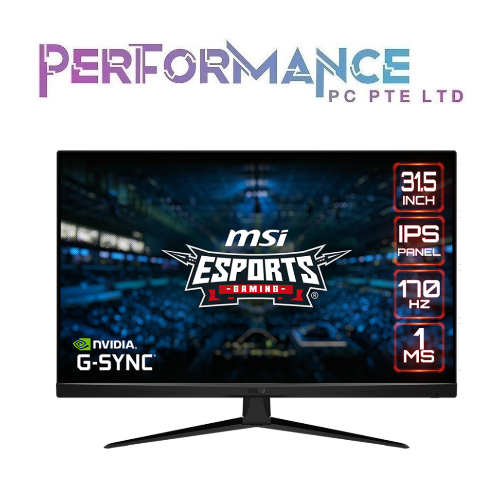 MSI G321Q 31.5" 2560 x 1440 (WQHD) 170HZ REFRESH RATE + 1MS RESPONSE TIME GAMING MONITOR (3 YEARS WARRANTY BY CORBELL TECHNOLOGY PTE LTD)