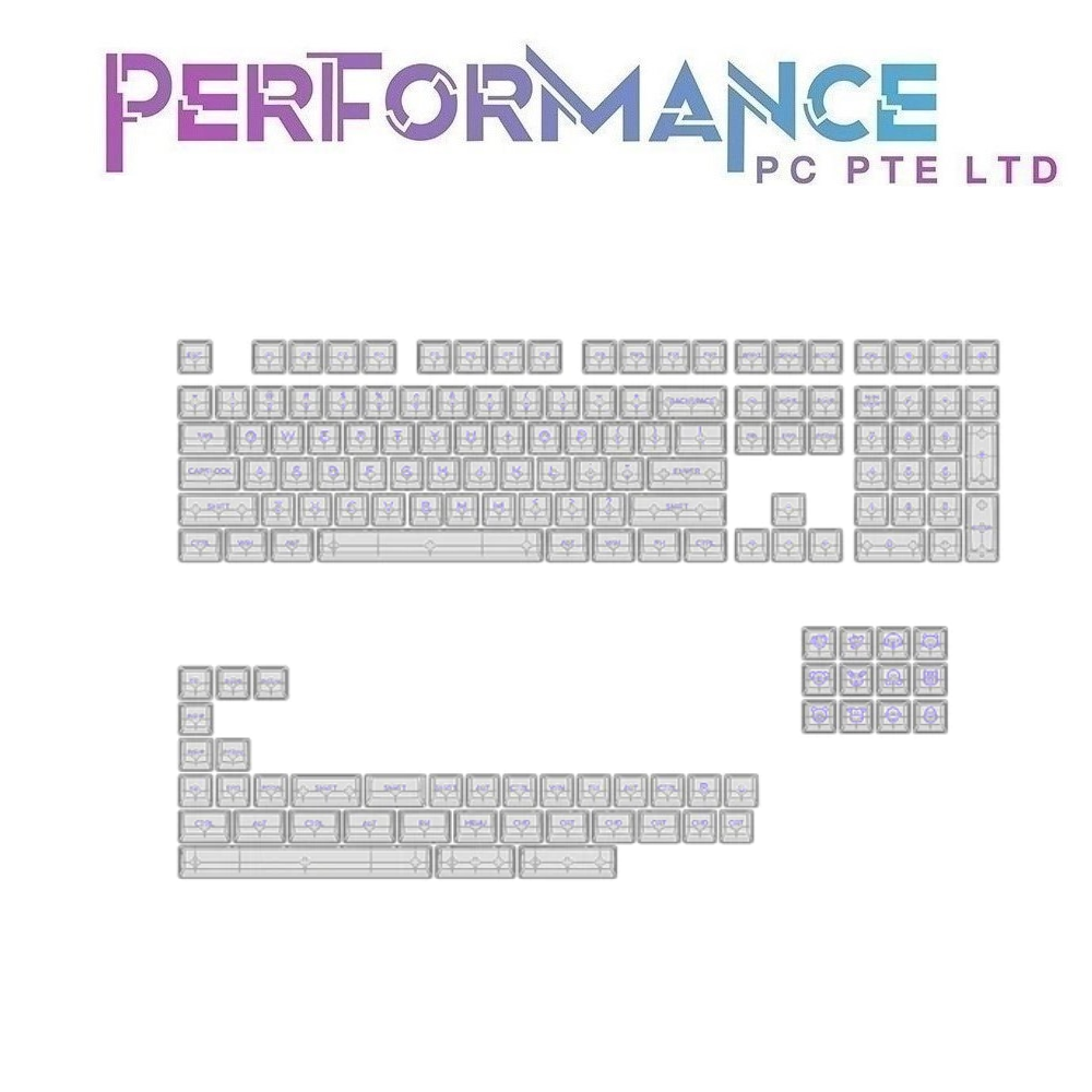 AKKO Clear Transparent Keycap Sets Purple Character ASA (Full Transparent) (1 YEARS WARRANTY BY TECH DYNAMIC PTE LTD)