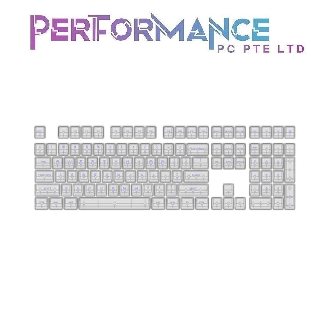 AKKO Clear Transparent Keycap Sets Purple Character ASA (Full Transparent) (1 YEARS WARRANTY BY TECH DYNAMIC PTE LTD)