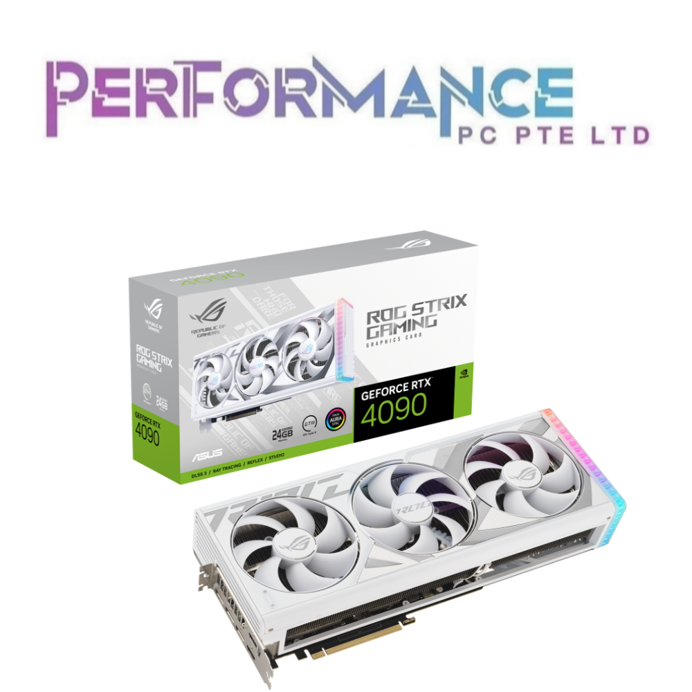 ASUS ROG STRIX GEFORCE RTX 4090 RTX4090 24GB GDDR6X White OC Edition (3 YEARS WARRANTY BY BAN LEONG TECHNOLOGIES PTE LTD)