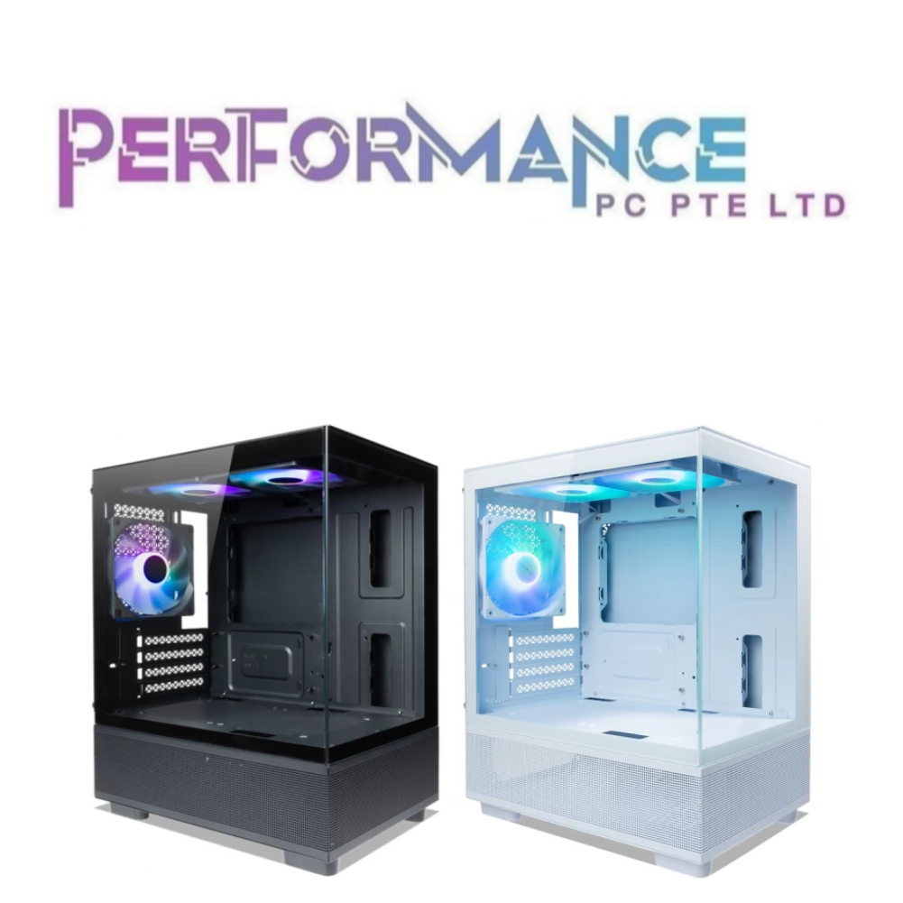 Tecware Infinity M2 Black/white Compact MATX Case 3 ARGB sync fans included Dual TG (1 YEAR WARRANTY BY TECH DYNAMIC PTE LTD)