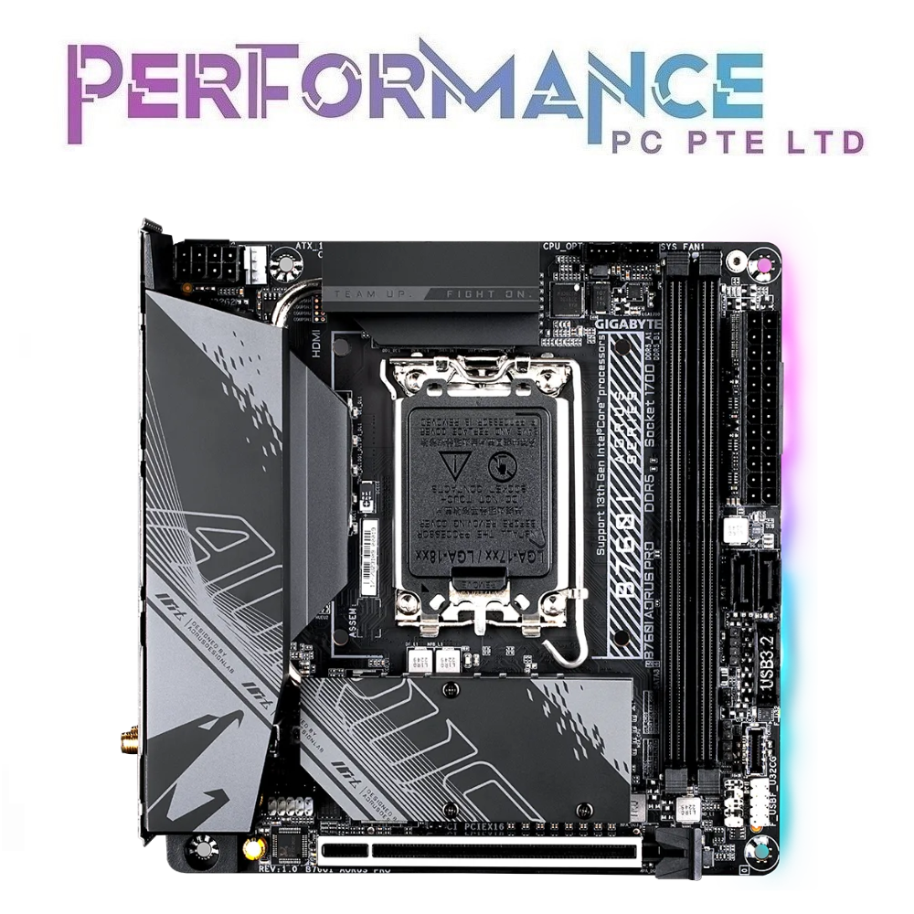 GIGABYTE B760I B760 I B 760I AORUS PRO (rev. 1.x) MOTHERBOARD (3 YEARS WARRANTY BY CDL TRADING PTE LTD)