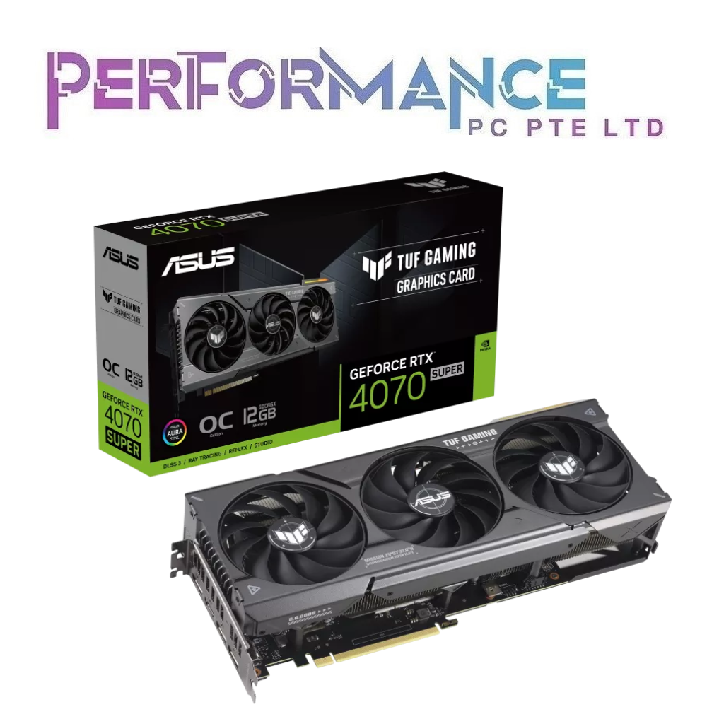 ASUS TUF Gaming GeForce RTX 4070 RTX4070 SUPER 12GB OC GDDR6X (3 YEARS WARRANTY BY BAN LEONG TECHNOLOGY PTE LTD)