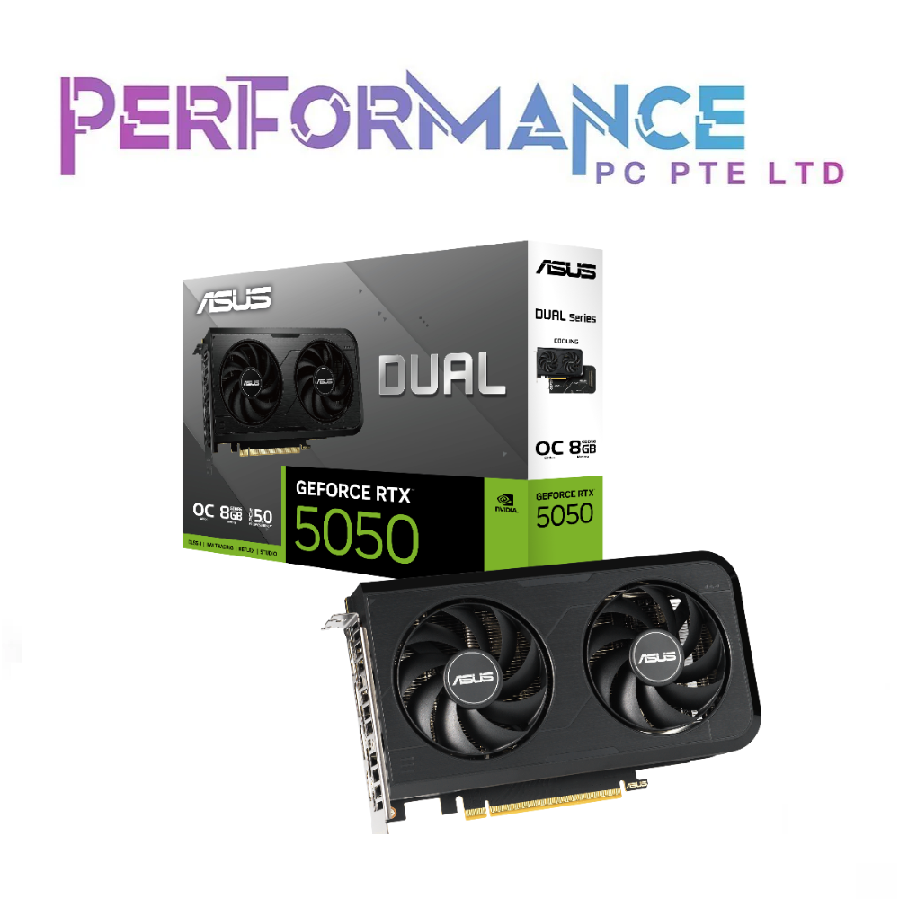 ASUS DUAL GeForce RTX 5050 RTX5050 8GB GDDR6 OC EDITION (3 YEARS WARRANTY BY BAN LEONG TECHNOLOGIES PTE LTD)