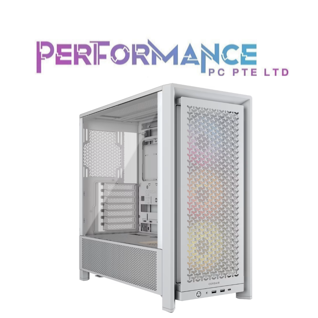 FRAME 4000D RS ARGB Modular Mid-Tower PC Case WHITE/BLACK (2 YEARS WARRANTY BY CONVERGENT SYSTEMS PTE LTD)