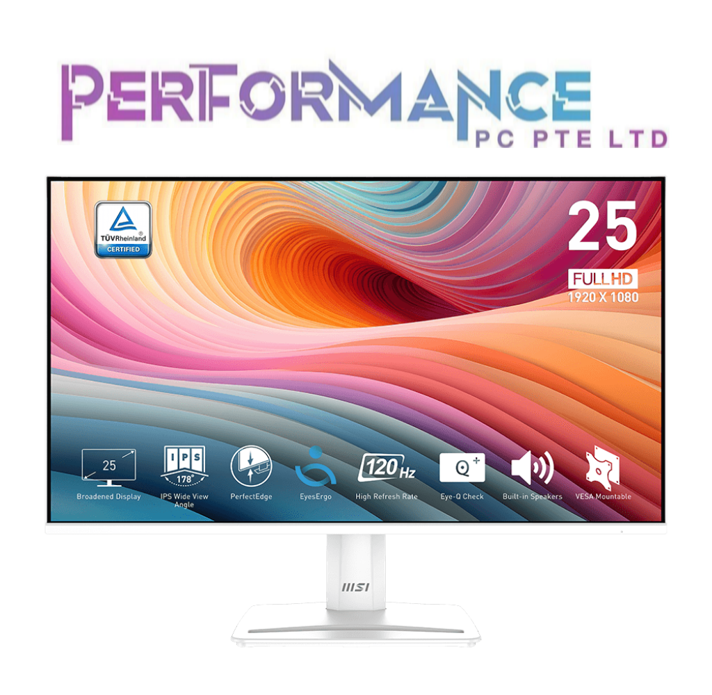 PRO MP251W E2  24.5"/FHD/Flatscreen/IPS/120Hz WHITE MONITOR (3 YEARS WARRANTY BY CORBELL TECHNOLOGY PTE LTD)