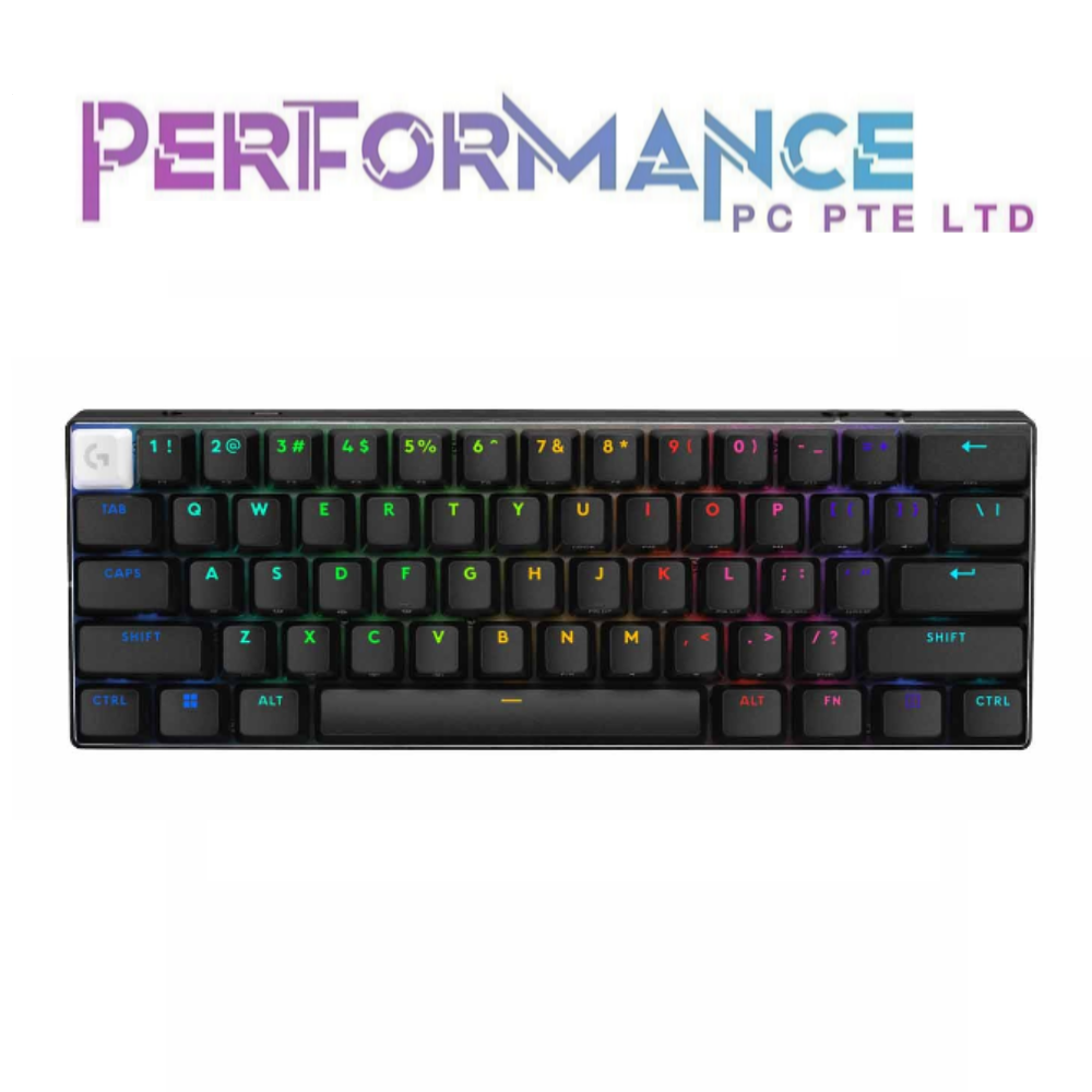 Logitech Pro X 60 Lightspeed Black / White / Magenta Gaming Wireless Keyboard Gx-Brown Switches (2 YEARS WARRANTY BY BAN LEONG TECHNOLOGIES PTE LTD)